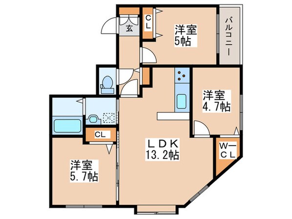 アルファスクエア南1西18の物件間取画像